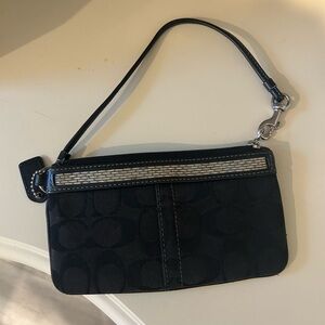 Black Coach Wristlet Bag